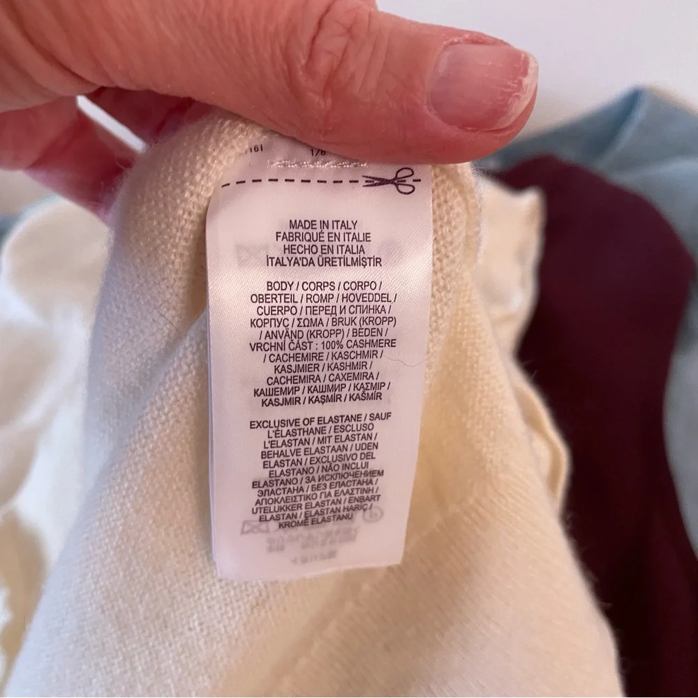 Ralph Lauren Top Sleeveless Tank Cashmere Luxury Purple Label Cream Ivory Small - Picture 7 of 12